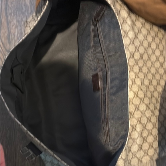 Designer Gucci diaper messenger Crossbody Bag gg leather canvas Italy - Picture 13 of 16